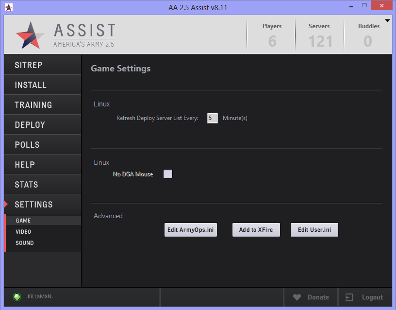 Assist Game Settings